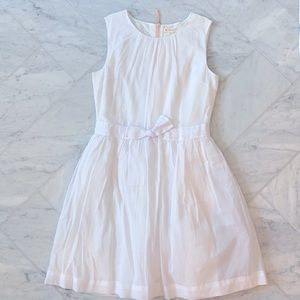 White cotton voile sleeveless dress